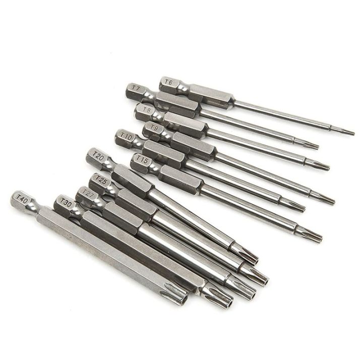 11%20Pcs%20Magnetic%20T6-T40%20Torx%20Head%20Screwdriver%20Bit%20Set%20Star%206%20Point%20Screwdriver%20Drill%20Bits%20Tools%203%20Inch%20Length%20-%20Image%205