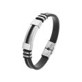Stainless Steel Bracelet Men'S Wrist Band Black Link Punk Wrist Stylish Gifts - Elevate Style Stainless Steel Bracelet Designed For Men.