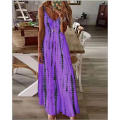Long Dress Casual Dress New Strap Dress Tie Dyed Print Large Swing.