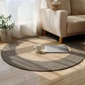 Japanese Style Woven Carpet Jute Round Floor Mat (S). 
