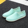 New Summer Rain Boots Women's Fashion Outerwear Low-Top Water Shoes Women's Rain Boots Short Tube Rubber Shoes Non-Slip Waterproof Shoes. 