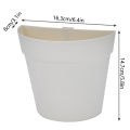 Wall Mounted Plastic Potted Plant Flowerpot Creative Wall Hanging Planter Semi Circular Small Flower Pot Wall Decoration Cologo.