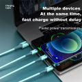 CASIFY CU01 5A 3 in 1 Fast Charging Cable Type C / Lightning / Micro USB Support 5A - 287683125. 