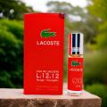 Lacoste L.12.12 Rouge Energetic Concentrated Perfume Oil Limited Edition Roll On For Men Long Lasting Attar Non-alcoholic Fragrance - 6ml. 