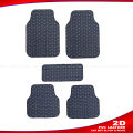 PVC Leather 2D Car Mat - Black and Beige Embroidery - Elevate Your Car Interior - Easy To Use and Clean - A Unique Choice For Your Car.