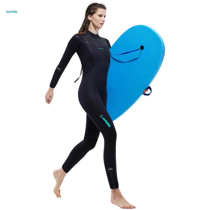 Diving%20Wetsuit%20Water%20Resistant%20Swimming%20Costume%20Thermal%20Full%20suits%20Swimsuits%20for%20S%20Female%20Black%20-%20Image%203