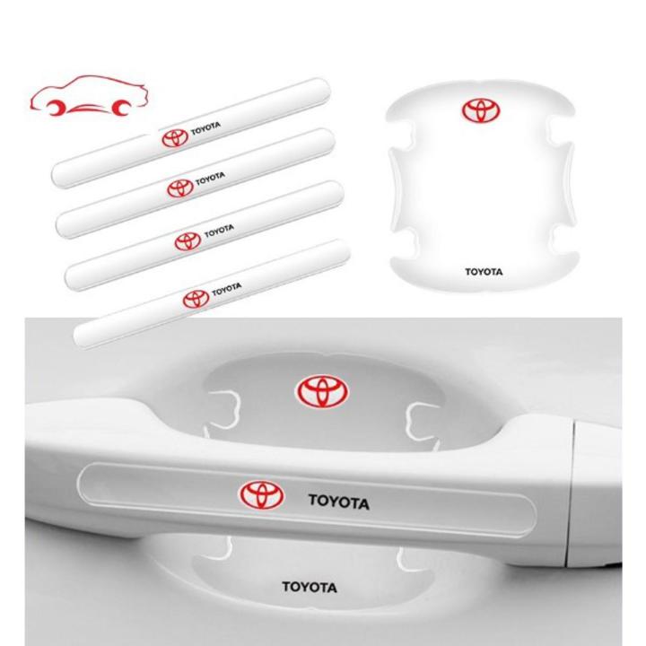 8Pcs/Set Car Door Protector Car Door Handle Anti-Scratch  Durable Soft PVC Protective Stickers For Toyota