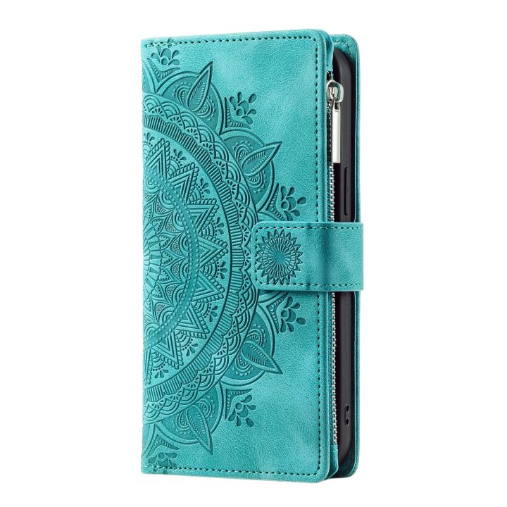 （COD Available)Multi-Card Totem Zipper Leather Phone Case For Honor 200 Lite