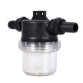 High Flow Transparent Inline Mesh Strainer Water Filter Garden Irrigation.