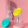 Silicone Manual Breast Milk Collector, Portable Breast Pump Milk Saver with Sealing Lid for Nursing Mothers. 