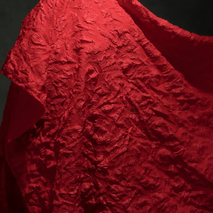 Black%20Stroke%20Circle%20Embossed%20Jacquard%20Fabric/Three-Dimensional%20Texture%20Reconstruction%20Creative%20Clothes%20Outerwear%20Designer%20Fabric%20-%20Image%202