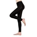 CKAHSBI Spandex Black White Women Satin Glossy Leggings Shiny Neon High Waist Stretch Workout Fitness Tights Fitness Trousers. 