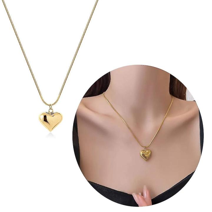 Love Pendant Simple Stainless Steel Clavicle Chain Light Luxury Women's Necklace Jewelry