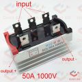 Bridge Rectifier Sql 50A 1200V Three Phase Diode Ac To Dc Power Rectifier Silicon Full Wave Diode 5 Terminal Rectifier Module With Heatsink - Power Bank Circuit. 