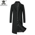2022 New Winter Mens Long Coat Woolen Jackets Autumn Wool Blend Overcoat Trench Men X-long Thick Coat Over The Knee Trench Coat. 
