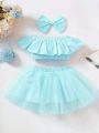 Summer Kid Baby Girls Floral Long Tutu skart Wedding Party Dresses and birthday Dresses 0-7. 