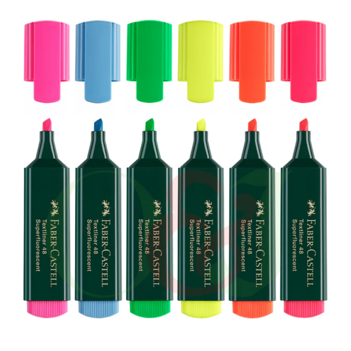 Faber Castell Superfluorescent Textliner 48 Refill Highlighter, Pack of 10