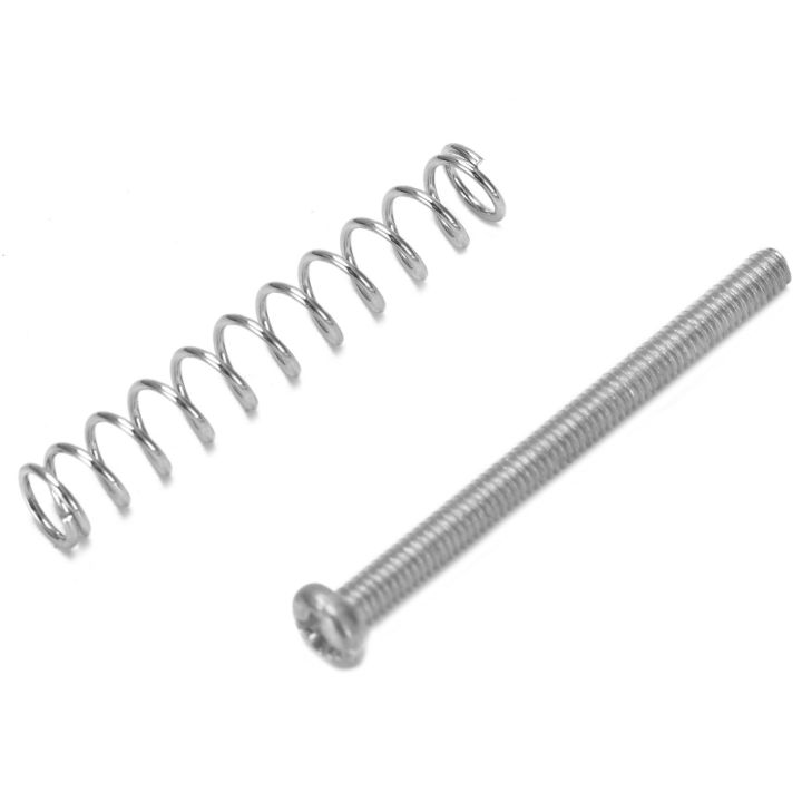 Harmony%208%20Pcs%20M2.5x32MM%20Electric%20Guitar%20Humbucker%20Pickups%20Adjust%20Height%20Screw%20and%20Spring%20-%20Pitch%200.4mm%20-%20Silver%20-%20Image%204
