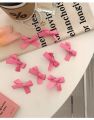8pcs Fashion Girls Small Butterfly Pink Ribbon Hair Clip for Hair Styling Accessories. 