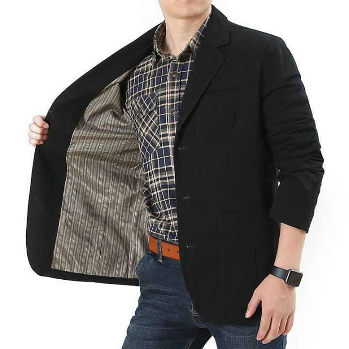 Men's%20Cotton%20Suit%20Jacket%20Multi-Pocket%20Work%20Pants%20Leisure%20Suit%20Middle-Aged%20Loose%20plus%20Size%20Spring%20and%20Autumn%20Fat%20Jacket%20for%20Men%20-%20Image%206