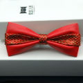 Fashion banquet wedding men's bow tie PU leather men's bow tie trendy monochrome bow tie noeud papillon enfant mariage. 