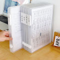 A4 Transparent Storage Box Clear Plastic Document Paper Filling Case File Box Fayshow. 