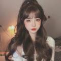 Wig Women's Long Hair Natural Full-Head Wig Net Red Sun Often round Face Big Wave Long Curly Hair Simulation Human Hair Silk Can't Sleep. 