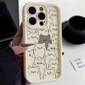 Cute Cartoon Cat Phone Case for IPhone 15 13 12 11 14 Pro Max 14 15 Plus Shell SE2020 8 7 Plus X XS XR Shockproof Back Covers. 