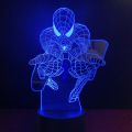 【Hey my home】DC Marvel Superhero Spider Man Figure Led Night Light Bedroom Decor Child Birthday 3D Night Lamp Spiderman.