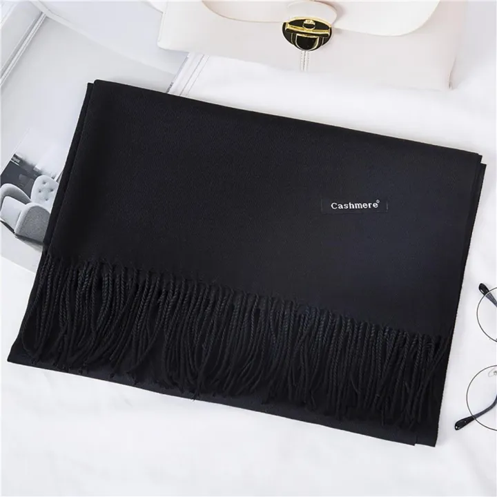 Winter%20Women's%20Solid%20Color%20Knittng%20Scarf%20Long%20Thicken%20Warm%20Soft%20Windproof%20Scarves%20for%20Girls%20Large%20Cashmere%20Shawls%20for%20Outdoor%20-%20Image%203