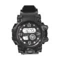 Matte Black - Men's Classic Digital Circular Watch. 