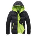Simple Men Hooded Jacket Coat Winter Padded Warm Down Casual Thick Outwear. 