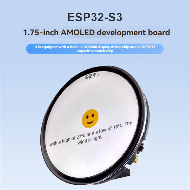ESP32%20XiaoZhi%20AI%20Voice%20Chat%20Robot%201.75inch%20Touchscreen%20Development%20Board%20with%20Speaker%20Support%20Voice%20Recognition%20-%20Image%202