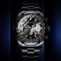 2023 New All-match Alloy Hollow Men's Wrist Watch Classic Business Versatile Student Quartz Watch. 