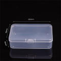 PP Mini square box Versatile Stackable Transparent plastic container Storage Thickened buckle Small jewelry case for Home. 