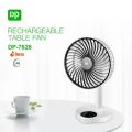 DP 7626 (RECHARGEABLE PORTABLE USB FAN with led light) 4000mah 15 hours long battery backup. 