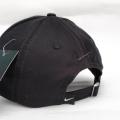 Full Black Logo Embroidery Curved Baseball Cap For Men.