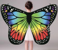 Butterfly Wings Shawl Cape Fairy Dance Clothing Nymph Pixie Costume For Girls Adults Orange Festival Party Prop Colorful Rainbow. 