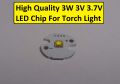 WHITE 3Watt LED Chip 3.1v 3.7v 3W With Metal Plate Heatsink Heat Sink Aluminum Base 16mm DIY For Torch Light LED Light Bulbs. 