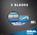 Gillette Mach Turbo 3 Shaving Men Blades- Pack Of 4. 