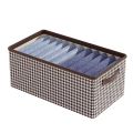 Clothing storage box, household supported wardrobe compartment organizing box, thickened fabric foldable large-capacity drawer box.