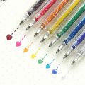 12pcs/18pcs Glitter Gel Pen Set with 18 color ink refill suitable for children adult coloring, journaling, art drawing, book doo.