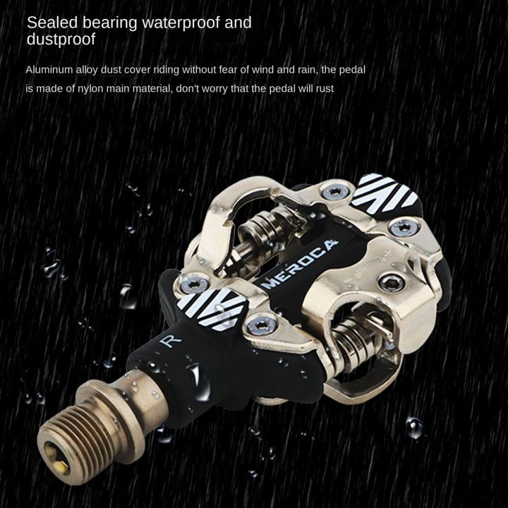 MEROCA%20Sealed%20Bearing%20Mtb%20Bike%20Pedals%20Bicycle%20Self-Locking%20Pedals%20with%20Clips%20Doubleside%20Clipless%20Pedal%20Spd%20Ultralight%20Bicycle%20Parts%20-%20Image%206