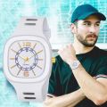 Fashionable Watch Silicone Band Quartz Analog Wrist Watch For Men. 