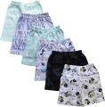 10pcs Printed Cotton Half Pant for Boys - Multicolor Combo Pack.