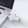 4in1 USB Flash Drive for iPhone iPad Pro Android Pen Drive Type c Otg 32gb 64gb 128gb 256g 512G Pendrive USB3.0 Memory Stick.
