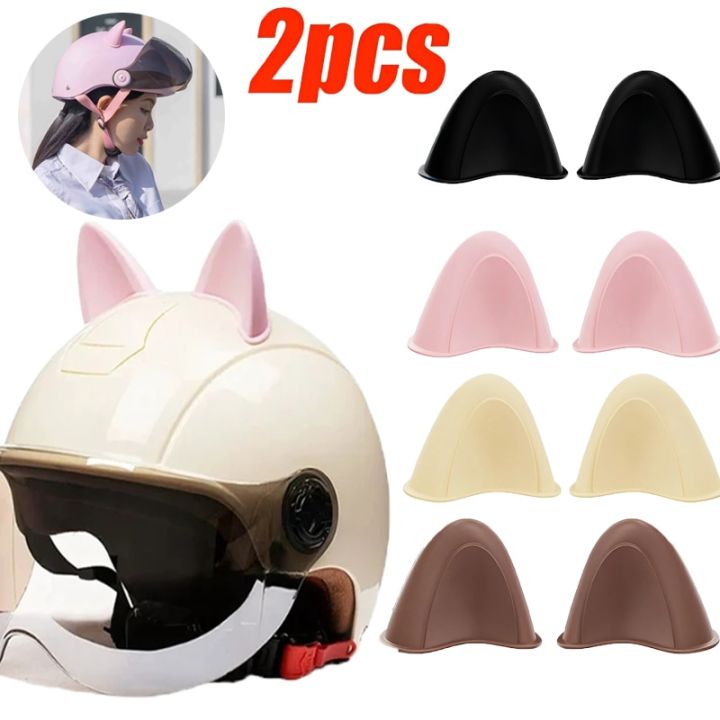 2pcs%20Motorcycle%20Helmet%20Cat%20Ears%20Cute%20Electric%20Car%20Motocross%20Stickers%20Universal%20Driving%20Styling%20Helmet%20Decoration%20Accessories%20-%20Image%203