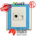 CLICK Irish Series Telephone and TV Dish Cable Satellite Switch Socket Wall Outlet. 