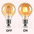 4 Pack G95 LED Bulb 2700K Vintage Retro Edison Filament Bulb E27. 