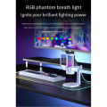 RGB Condenser Mic Gaming Microphone with Noise Reduction Software for Game Live Recording White 1 PCS. 